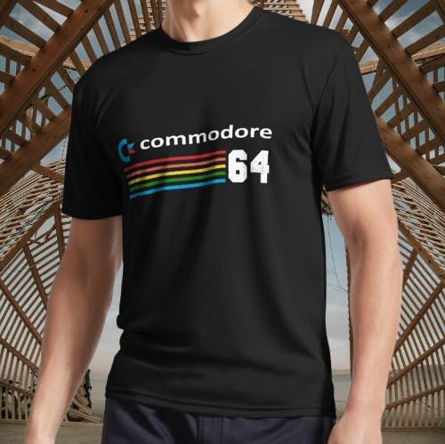 

COMMODORE 64 COMPUTER Logo Active T-Shirt Funny Size S to 5XL 4XL