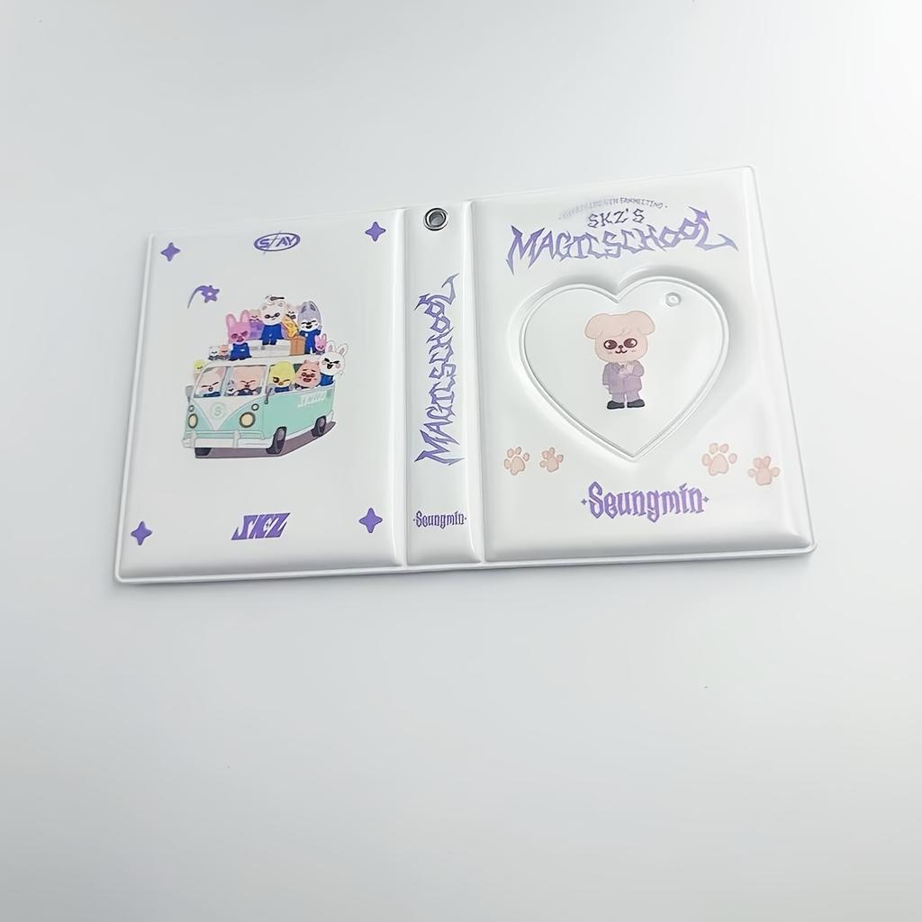 1pc STRAY KIDS Photo Card Storage Album, SKZ's MAGIC SCHOOL Themed Stylish Photo Album, PU Collectible Binder for Fans