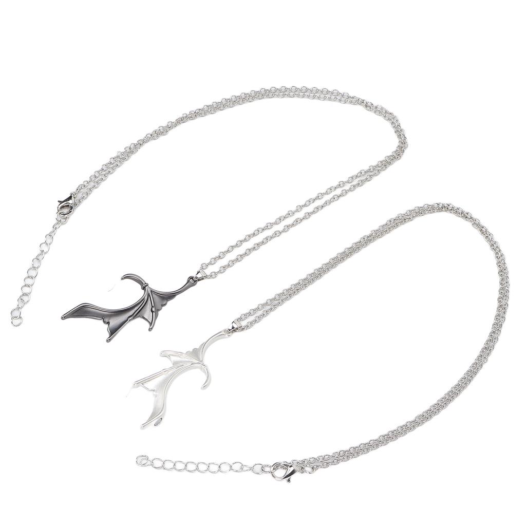 2 ks Párovací náhrdelníky pro zamilované, slitina, nastavitelný, tvar srdce, netopýří křídlo, magnetický náhrdelník pro nejlepší přátele