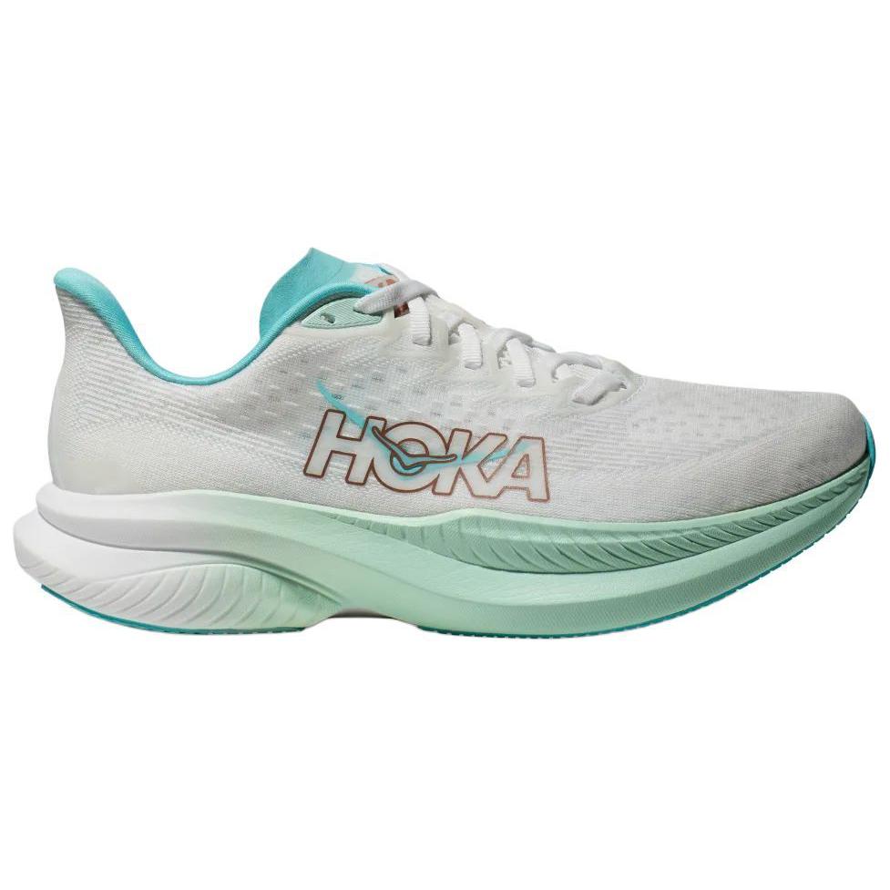 HOKA  Mach 6 Frost Aqua Women Sneakers White Rose-Gold 1147810-FTRS