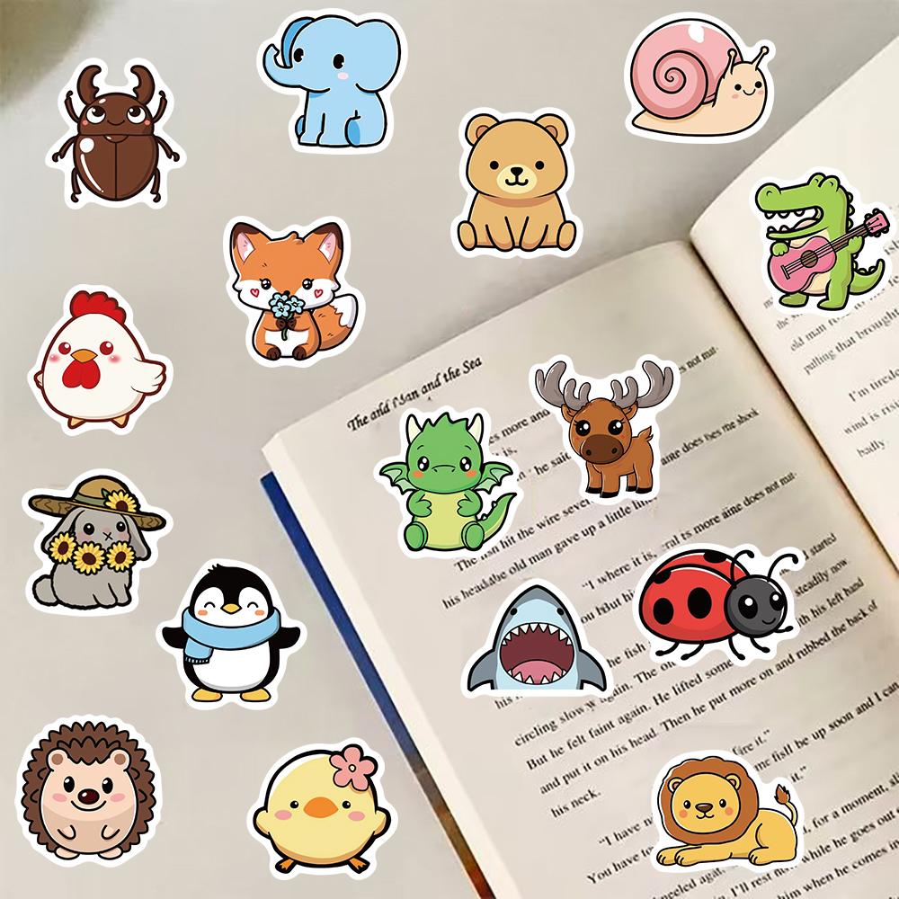 100/200PCS Animal Sticker Retro Landscape DIY Phone Guitar Laptop Luggage Notebook Festival Guitars More Waterproof Sticker