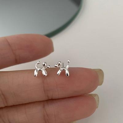 Balloon Dog Earrings for Women Simple Design Fashionable Small Mini Ear Piercing Earrings Trendy Women