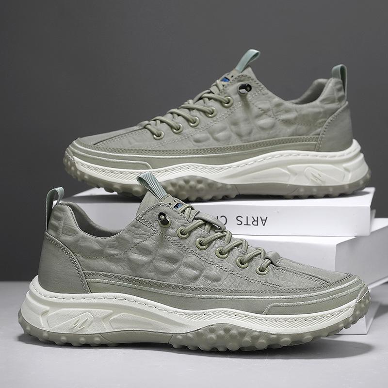 2025 New Crocodile Pattern Men's Shoes Trendy Simple Casual Shoes Versatile Men's Umbrella Cloth Comfortable Breathable Shoes