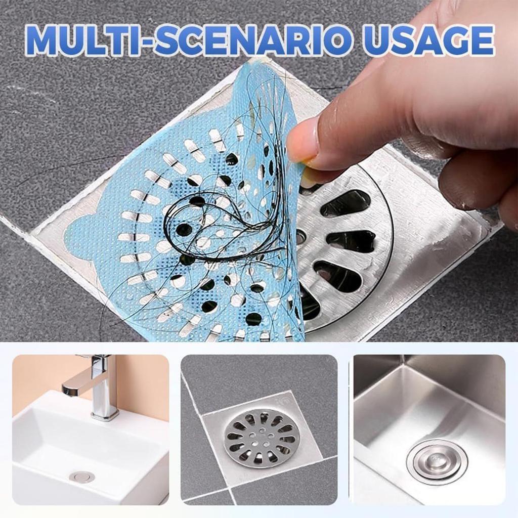 Drain Hair Catchers 30 pack/set Disposable Stickers Anti-Clogging Bathroom Sink Shower Strainer for Bathroom Kitchen Sink