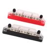 10 Way Power Distribution Block Bus Bar M6 Studs M4 Screw Terminals for Car Truck Marine Boat Yacht