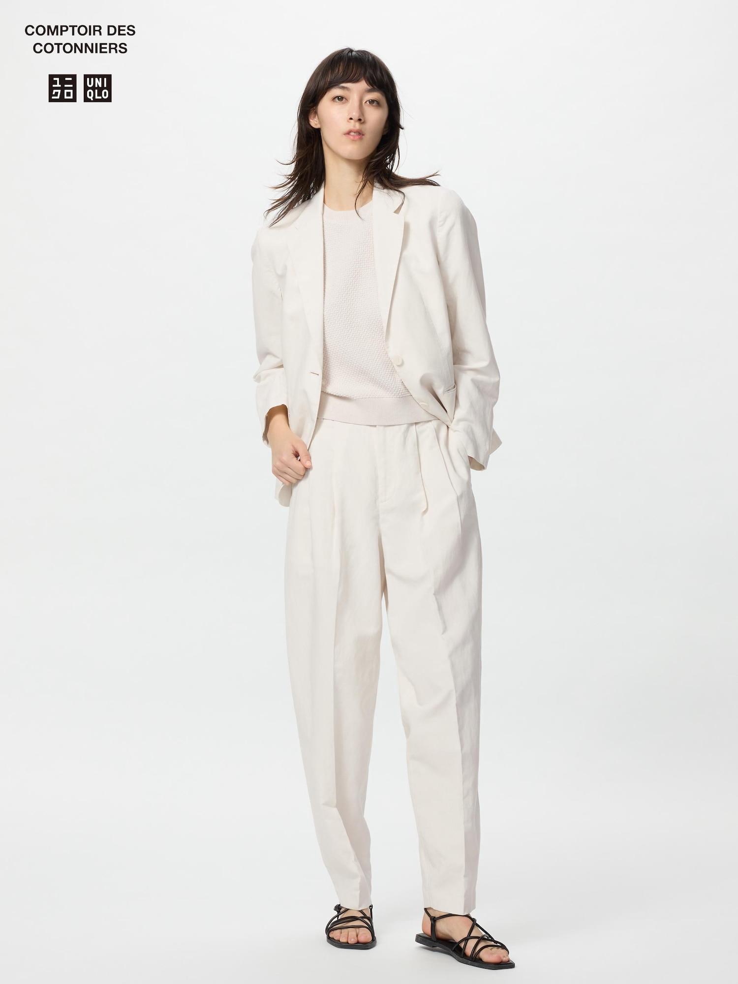 

Uniqlo Япония льняная смесь брюки бочкообразные длинные