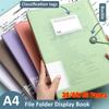 1Pcs Transparent Insert Paper A4 File Folder A4 Document Organizer Bag  for Office School Stationer