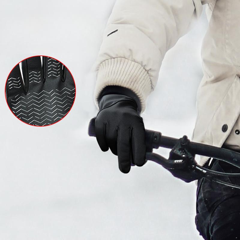 Touch Screen Warm Gloves Cycling Autumn and Winter Women Plus Velvet Thickened Gloves Outdoor Mountaineering Skiing Cycling Gloves Men