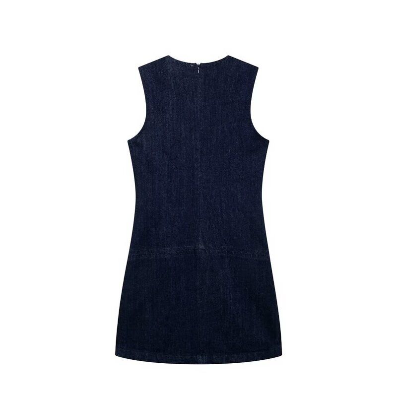 Fashion Style 2024 Autumn New Women's Cotton Denim All-Matching Short Dress Short Skirt 4676247