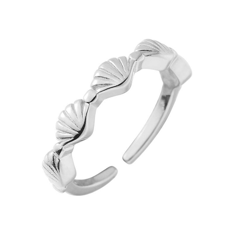 Elegant Adjustable Open Shell Ring: Versatile and Trendy Fashion Accessory for Women
