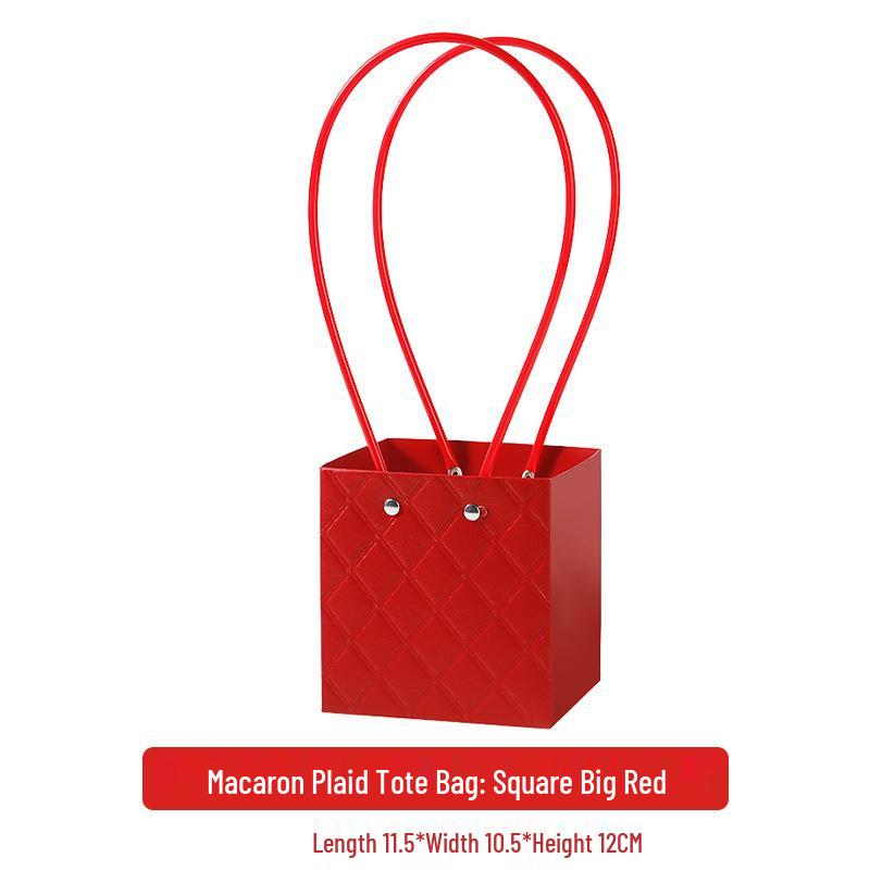 Macaron Flower Arrangement Tote - DIY Waterproof Paper Bag for Bouquets and Gift Packaging