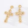 Pinkdudu Personality 3 Color Glass Cross Drop Earrings Vintage Romantic Luxury Rhinestone Earring for Women Jewelry PD1300