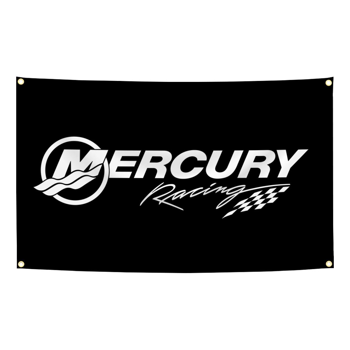 90X150Cm M-Mercurys Versenyautó Zászló Faliszőnyeg Poliészter Digitális Nyomtatott Zászló Garázs Fali Dekorációhoz Kültéri Dekoráció 90x150cm35x59in