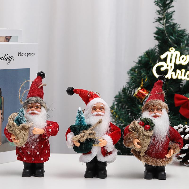Cartoon Plush Santa Claus Christmas Desktop Ornament