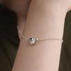 Ozel Silver925 Lovely Heart Pendant Bracelet PS137B