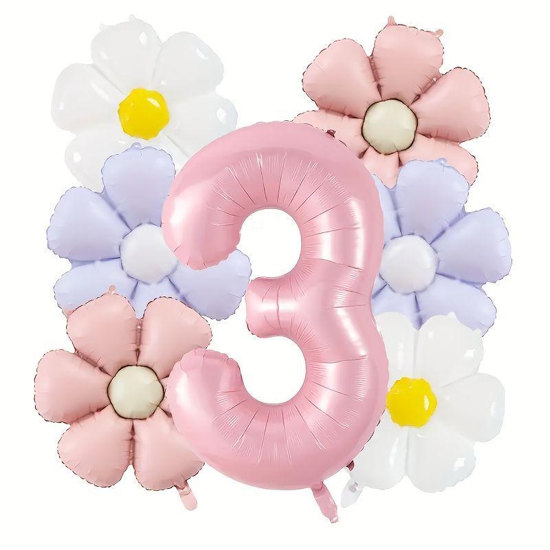 Daisy-themed Daisy Balloon Set for Children's Birthday Party and First Birthday Decorations