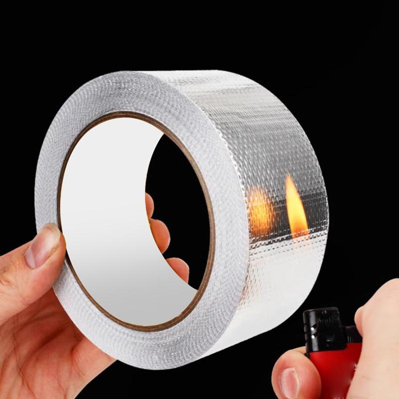 

20M*5Cm Exhaust Pipe Insulation Tape Exhaust Heat Tape Manifold Downpipe High Temperature Bandage Tape Silver Adhesive Tape 1 pc