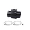Universal Blue/Black Water Temperature Temp 26mm-40mm Sensor Gauge Joint Pipe Radiator Hose Adapter with 2 Clamps