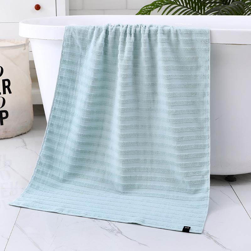 

Однотонные полосатые элегантные банные полотенца для спальни, общежития, простые, ежедневные, впитывающие, универсальные, прочные, бытовые, для взрослых, корейский стиль