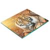 Decorative Glass Cutting and Serving Board Bengal Tiger 60X52 Cm
