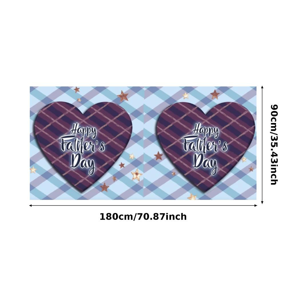 Plaid Pattern Gift Banner Father's Day Decoration Happy Father's Day Banner for  Holiday Celebration Home Decoration Family