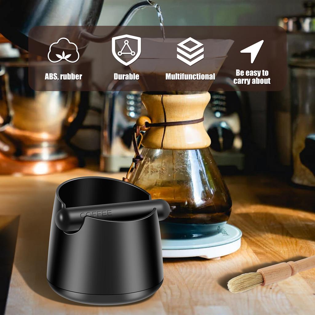 Coffee Knock Box Shock Absorbent Espresso Coffee Grind Dump Coffee Grind Knock Ground Bin Cafe Accessorie Maker Tool For Barista