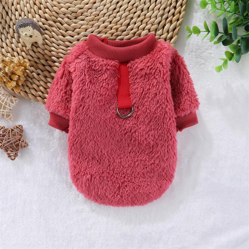 Thick Fleece Two-Legged Pet Clothes for Autumn/Winter - Leashable, Hoodless