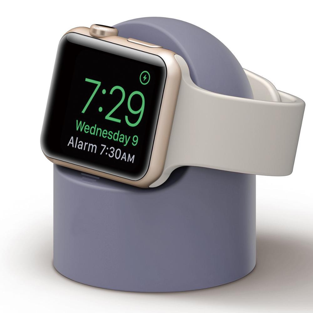 Charger Stand For Apple Watch Series Ultra 3/11/10/9/8/SE/7/6/SE/3 49mm/46/45/44/42/41/40/38mm Durable Silicone Nightstand Mode