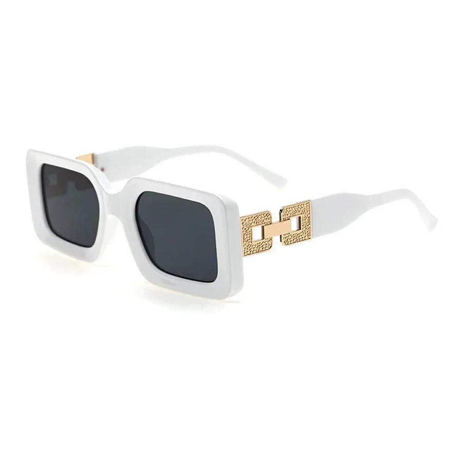 Occhiali da Sole Quadrati di Marca Moda Donna Lusso Rettangolari Occhiali da Sole Femminili Neri UV400 Occhiali da Pilota