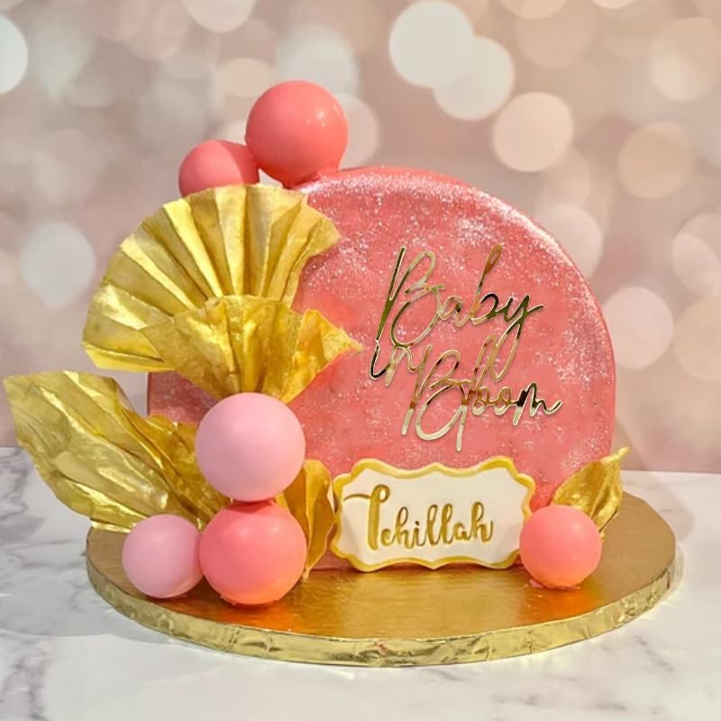 1PCS Happy Birthday Cake Topper,Gold Mirror Acrylic Boy or Girl Cake Sign Decorations,Birthday Cake Charm Supplies for Birthday Party Cake Dessert