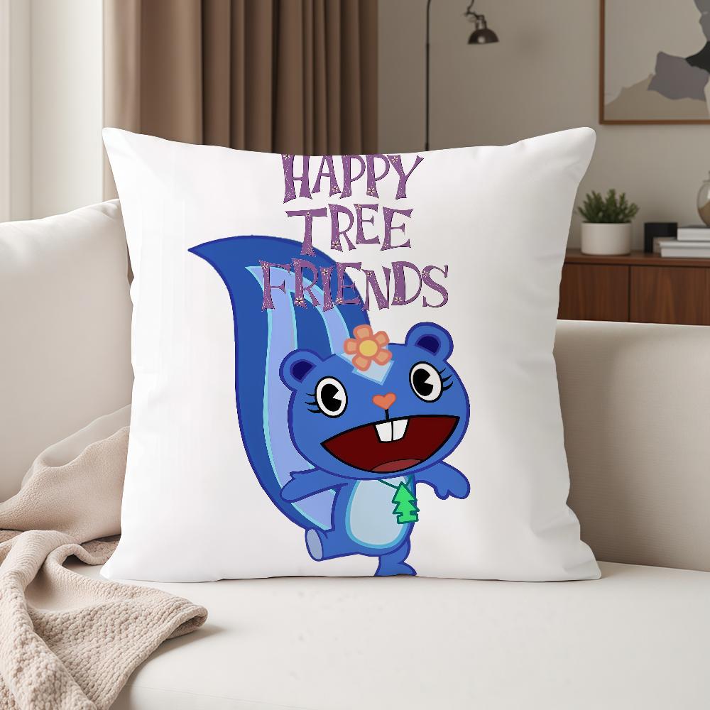 Anime Happy Ttree Friends Pillow Case Suitable For Bedrooms Living Rooms Cars Home Decoration