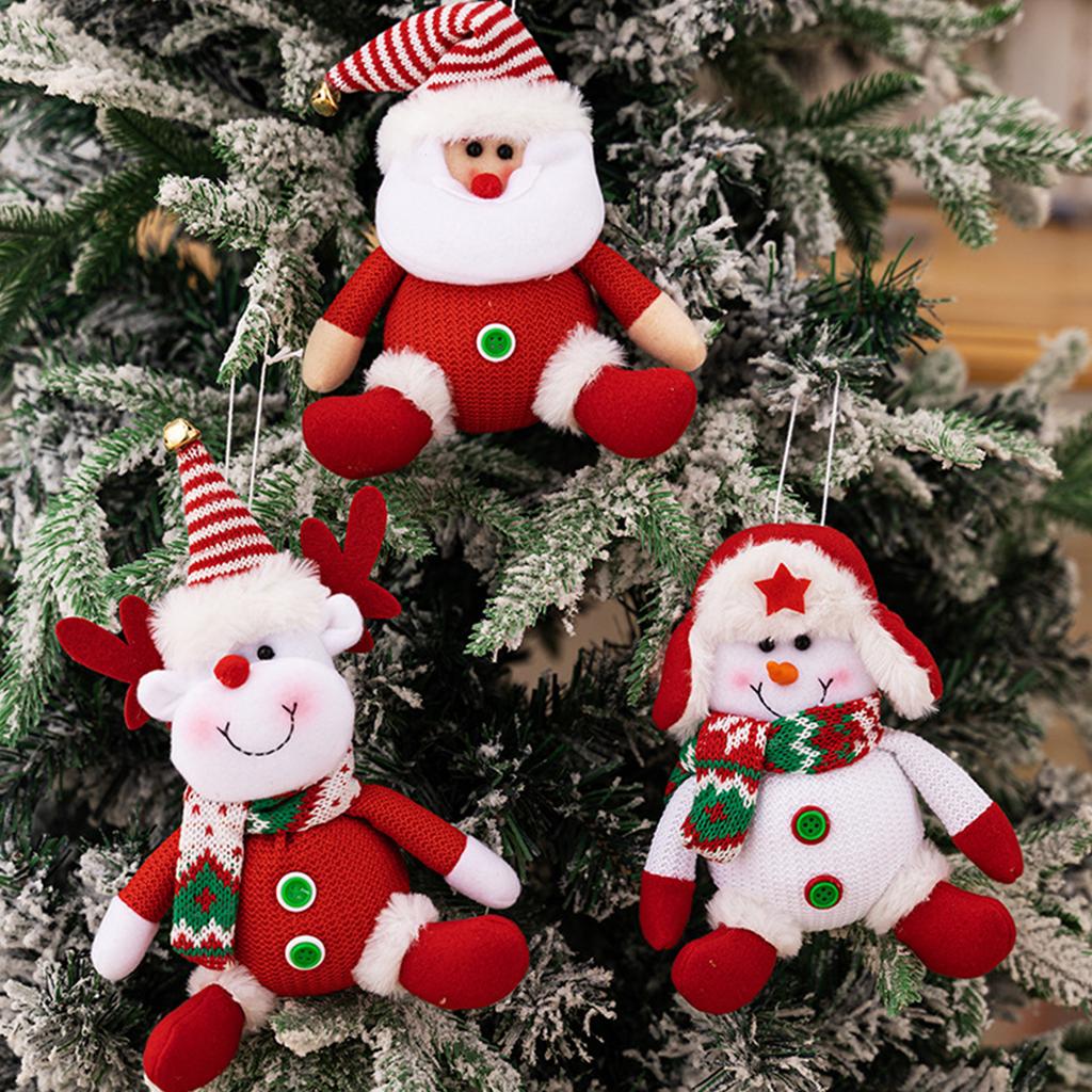 Christmas Tree Decorations Santa Claus Pendant Desktop Pendant Reindeer Hanging Ornaments For Home Party Indoor Outdoor