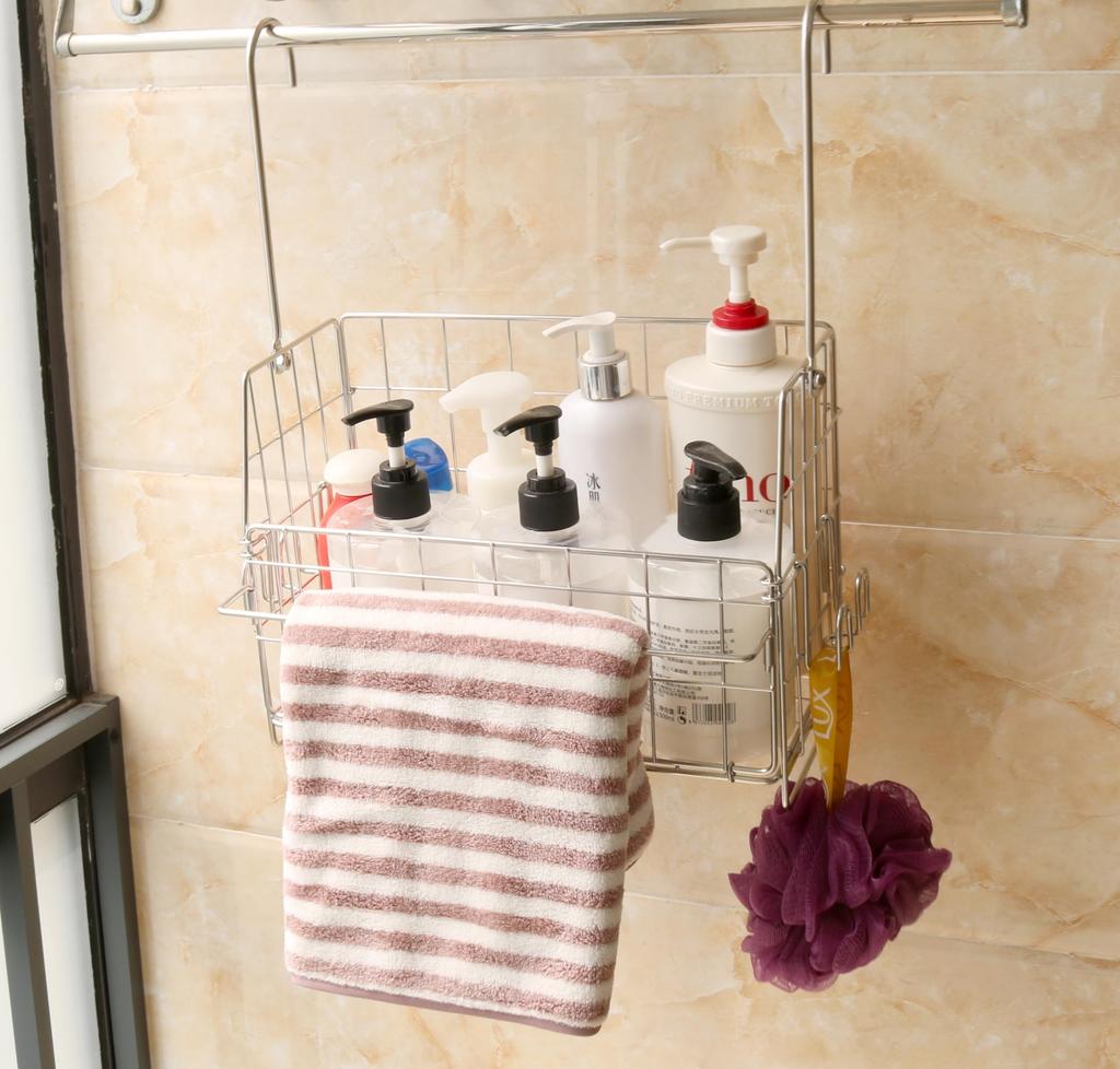 Hanging Bathroom Rack, Stainless Steel Bathroom Basket, Shampoo Rack, Bath Rack, Bath Basket, Hanging Bathroom Rack, Large Capacity, Durable, 2914cm