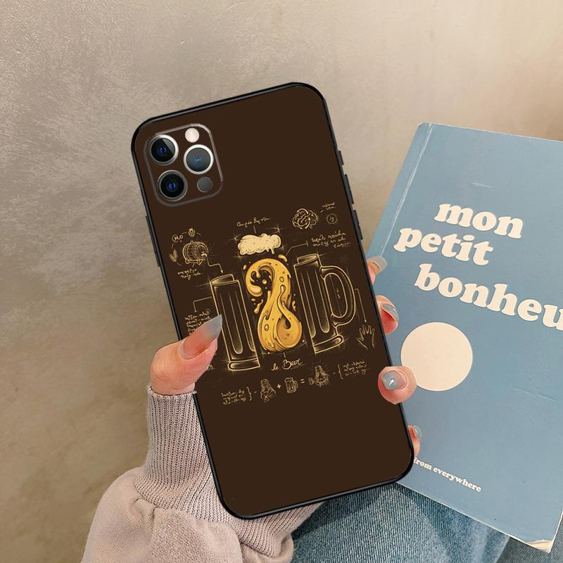 Time Drink Cold Beer Case For iPhone 17 Air 14 16 15 11 12 13 Pro Max 12 mini XR 15 16 Plus 16e Back Cover Shell