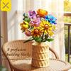 Non-Toxic 843Pcs Sunflower Building Blocks Flower Bouquet Model Bricks Set Idea Home Decoration Kid Educational Toys Valentine'S Day Gifts