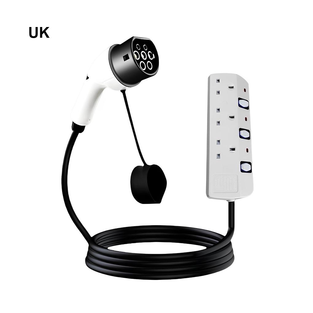 V2L Cable Car Discharger 5M 16A 3.5kW Vehicle Discharging With 3-Port Plug Type 2 Discharger EU Socket