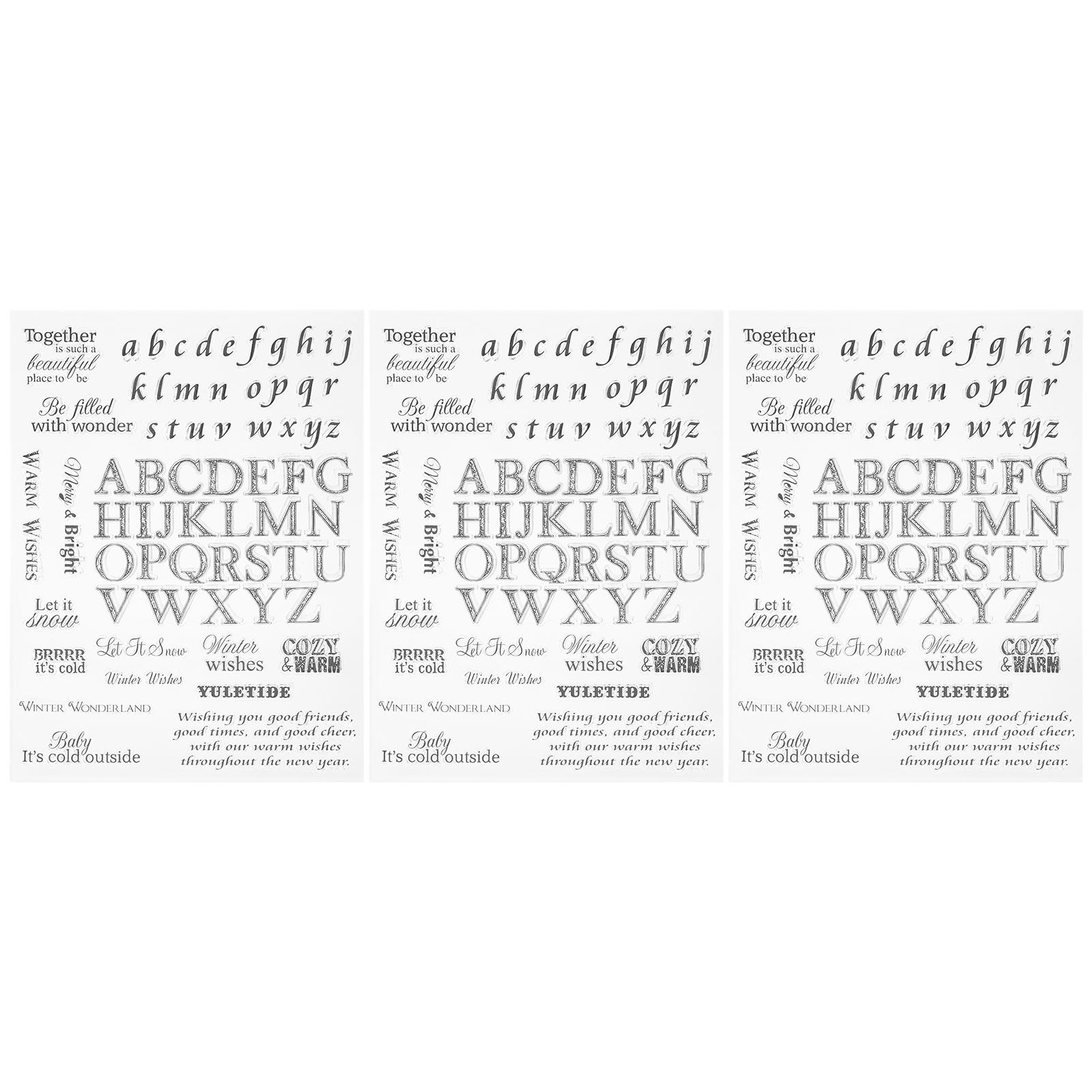 

3 шт. прозрачный штамп TPR английский алфавит штампы поделки для DIY скрапбукинг альбом карты