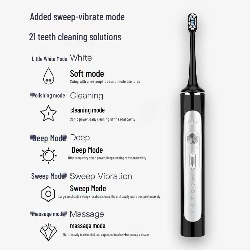 Baier G201 Sonic Electric Toothbrush CN plug (adapter included)
