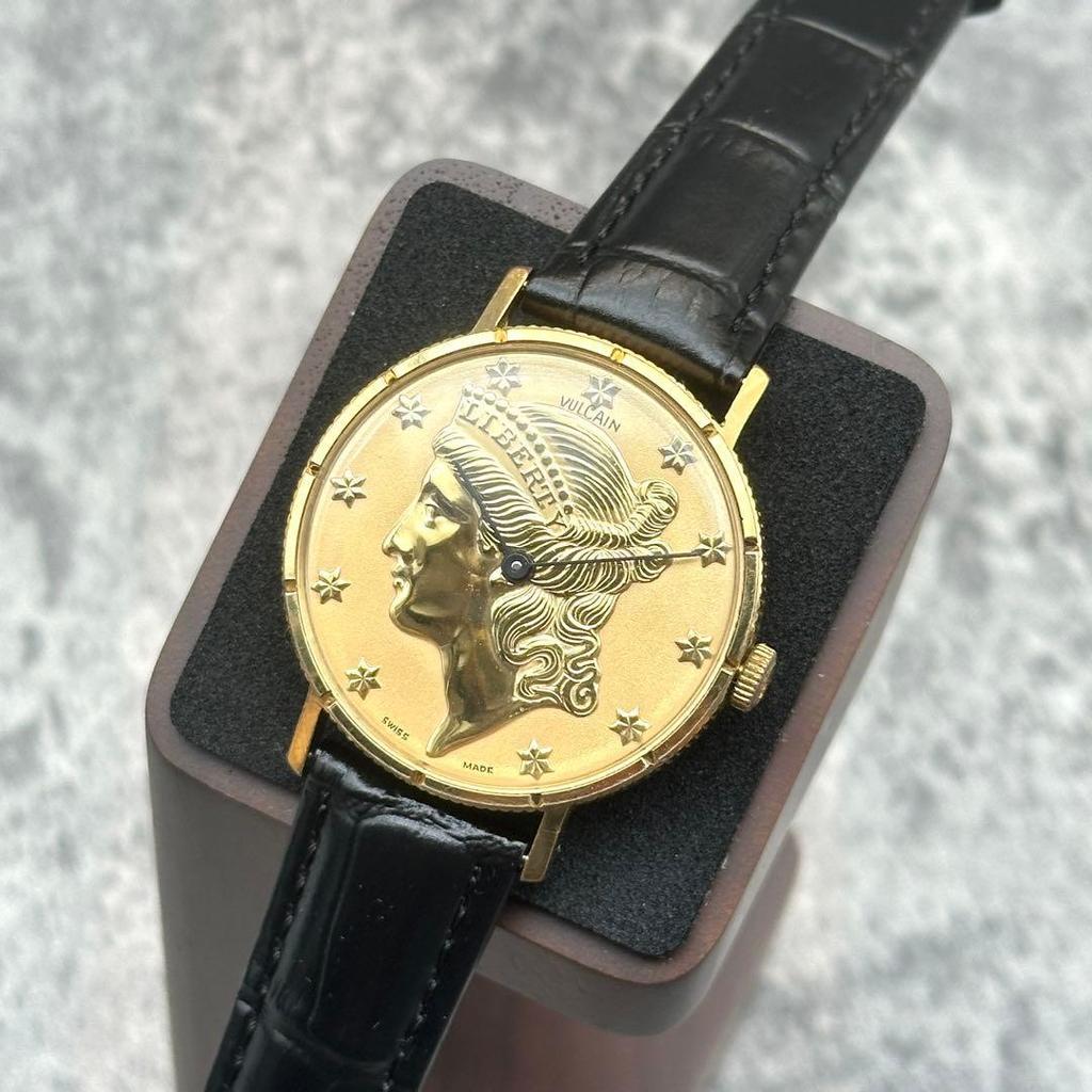 Used Vulcain Liberty Coin Watch Manual Winding Watch Vintage