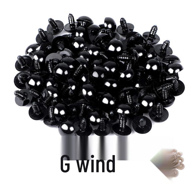 100pcs 6mm Black Doll Eyes - DIY Art Accessories