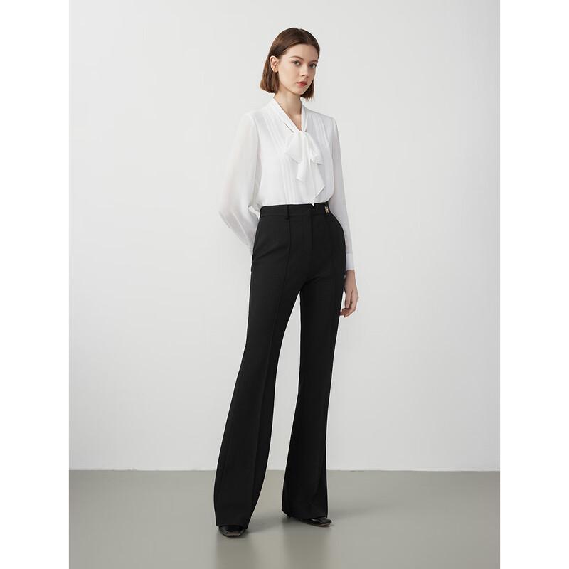 LANGZI Slim Fit Flare Casual Trousers