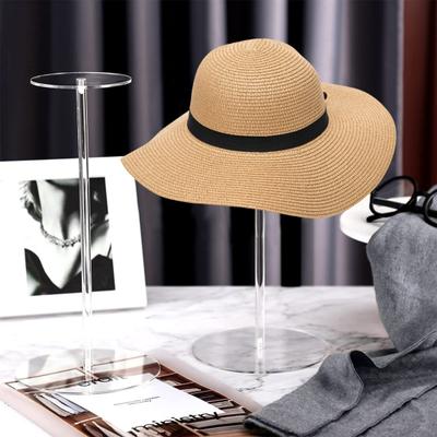 Waterproof Wig Display Stand Elegant All Match Transparent Cap Storage Shelf with Stable Base Home Decor