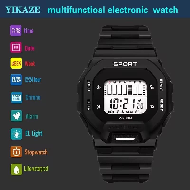 Men's Sports Watch Waterproof LED Digital Watches Student Outdoor Adventure Trend Multifunctional Electronic Watch Gift New