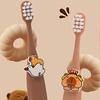 Cute Cartoon Toothbrush with Ultra-fine Soft Bristles, Gentle for Sensitive Gums. Non-slip Handle and Small Brush Head for Deep Oral Cleaning.