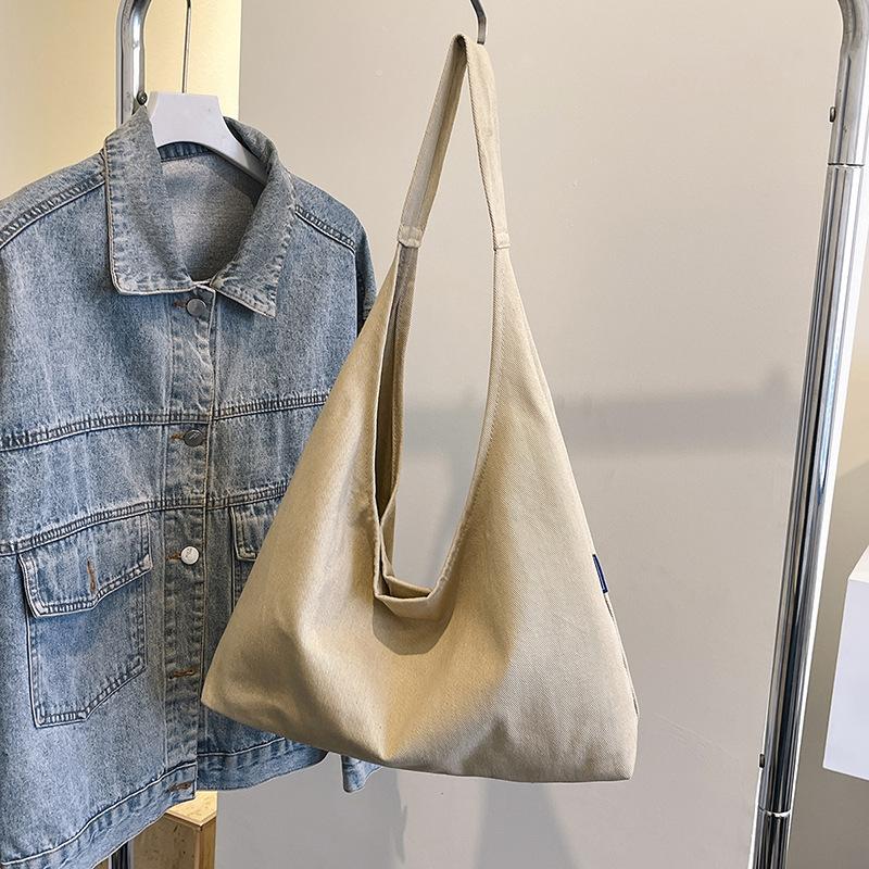 Slack big bag women's new fashion canvas bag class commuter bag simple shoulder bag