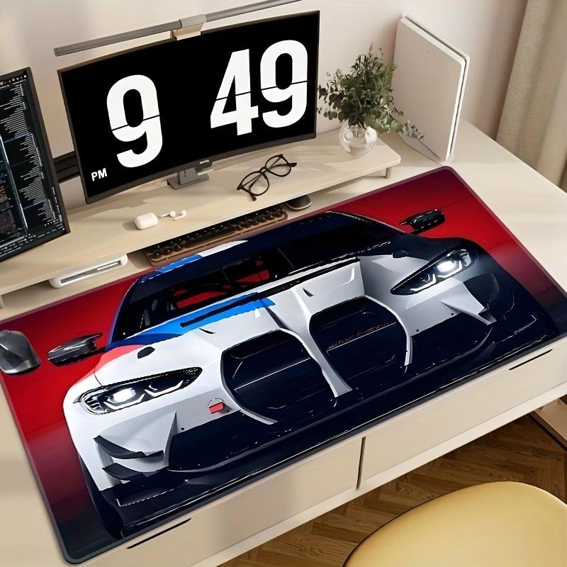 Lebendiges Sportwagen-Design Mauspads Groß Gummi Anti-Rutsch PC Schreibtischzubehör Mousepad für Büros und Gamer Tastatur Dekormatte