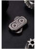 Owl Card Pusher Metal Fidget Spinner with Magnetic Snap and Decompression Features