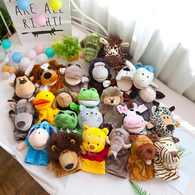 Různé zvířecí loutky na ruku, hračky pro rodiče a děti, mají pohyblivá ústa a módní styly.