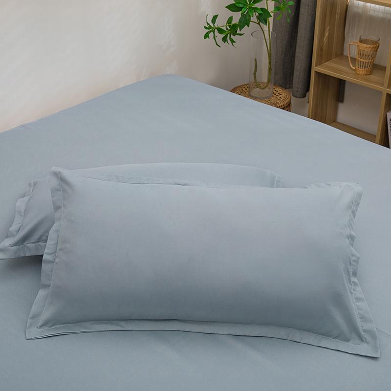 2pcs Pillowcase Decorative Cushion Cover Envelope Style White Gray Khaki Solid Color Home Body Pillow Case 48X74cm