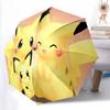 Pikachu Family Hug Joy Folding Umbrella Suitable For All Seasons Travel Umbrella Sun Umbrella Gift